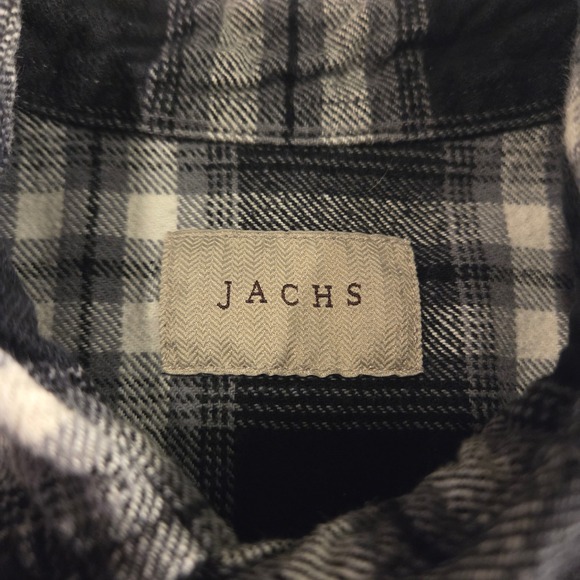 Jachs Men's Flannel Heavyweight Plaid Long Sleeve Button Up Shirt, Size L - Picture 3 of 13